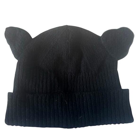 Marni Black Wool & Mohair Ears Beanie NWOT Size Large - Picture 4 of 8